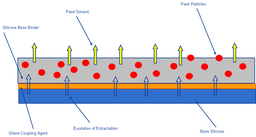 silicone paint surface